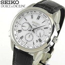 【お取り寄せ】SEIKO セイコー DOLCE EXCELINE ドルチェ エクセリーヌ SADA039 国内正規品 メンズ 腕時計 ウォッチ クロコ 革ベルト 電波ソーラー ブラック シルバー 誕生日プレゼント 男性 彼氏 旦那 夫 友達 ギフト 還暦 ブランド