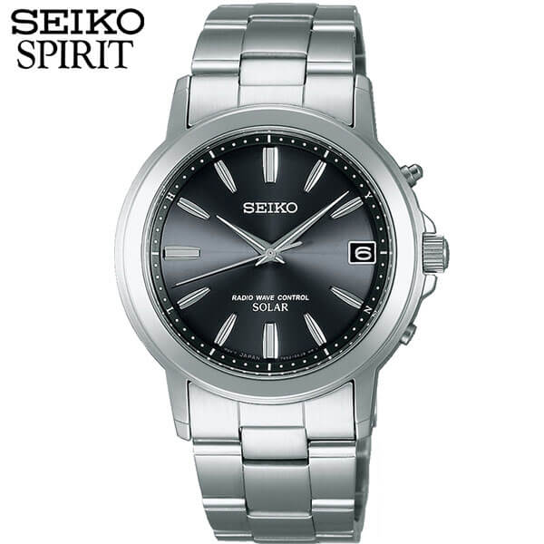 セイコースピリット 【お取り寄せ】セイコー セレクション スピリット 腕時計 SEIKO SELECTION SPIRIT 電波ソーラー 電波 ソーラー メンズ SBTM169 国内正規品 メタル バンド アナログ 黒 ブラック シルバー 誕生日プレゼント 男性 彼氏 旦那 夫 友達 ギフト