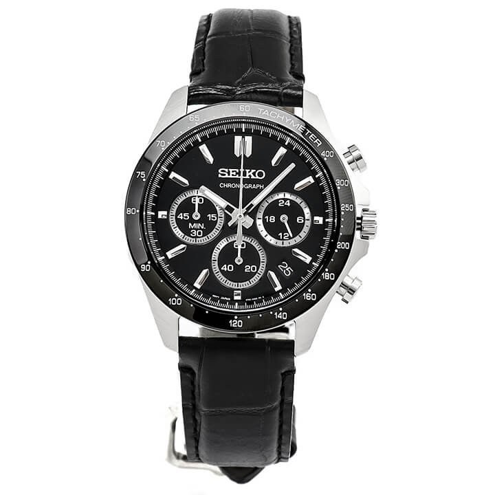 セイコー スピリット クロノグラフ SEIKO SPIRIT SBTR021 メンズ 腕時計 革ベルト レザー アナログ ブラック 黒 誕生日プレゼント 男性 卒業祝い 入学祝い 就職祝い 合格祝い プレゼント 男性 プレゼント 彼氏 旦那 夫 ギフト 父の日 20代 30代 40代