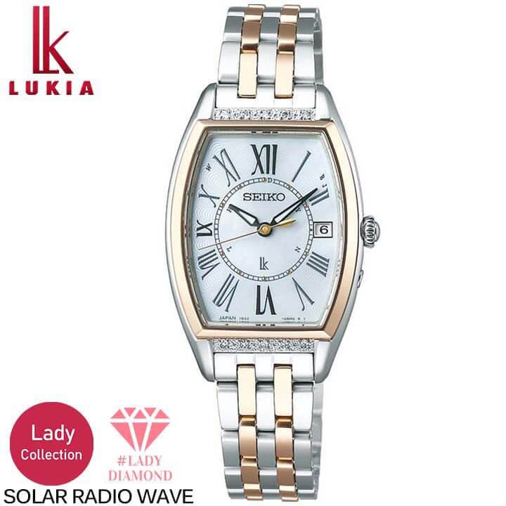 【お取り寄せ】SEIKO セイコー LUKIA ルキア Lady Collection Lady Diamond レディダイヤ ソーラー電波修正 レディース 腕時計 Lady Gold レディゴールド 銀 シルバー 白蝶貝 SSVW180 国内正規品 誕生日プレゼント 女性 彼女 友達 娘 ギフト