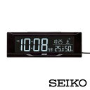 【お取り寄せ】SEIKO セイコークロック 目覚まし時計 デジタル おしゃれ スヌーズ アプリ連携 カラー液晶 カレンダー 温度 湿度 置時計 DL308K シンプル ブラック オールブラック 黒 レインボー 勉強 試験 小学生 小学校 中学生 中学校 高校生 高校 大学 誕生日プレゼント