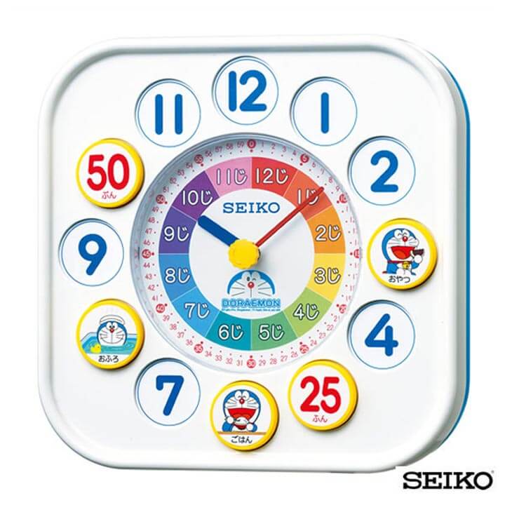 楽天ブランド腕時計通販の加藤時計店【お取り寄せ】知育時計 SEIKO セイコークロック キャラクター ドラえもん CQ319W キッズ 子供用 アナログ 置き時計 掛け時計 掛置兼用 壁掛け 学習 掛置兼用 卒園祝い 入学祝い 誕生日プレゼント 子供 男の子 女の子 クリスマスプレゼント 小学生 小学校