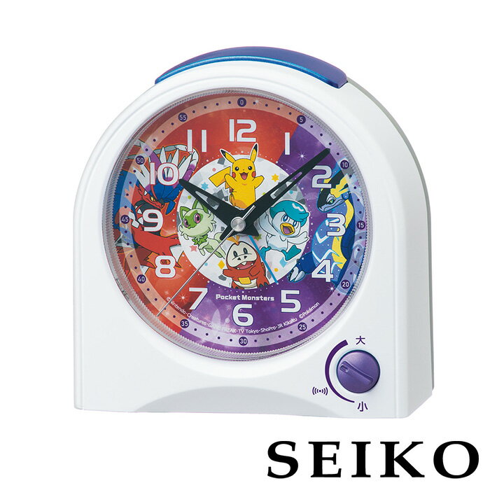 目覚まし時計 子供用 SEIKO セイコークロック キャラクター ポケットモンスター ピカチュウ CQ425W 国内正規品 キッズ 目覚まし時計 卒園祝い 入学祝い 誕生日プレゼント 子供 男の子 女の子 クリスマスプレゼント 小学生