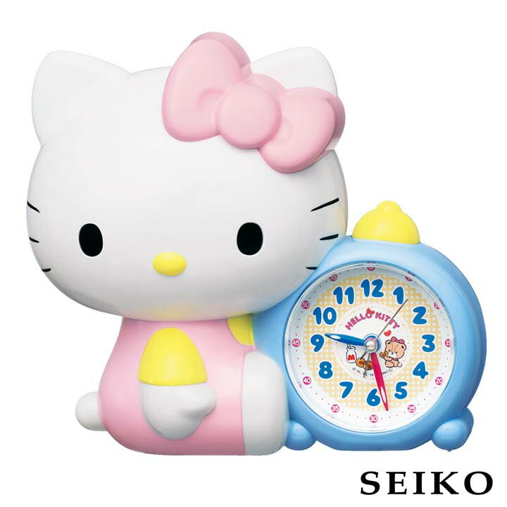 楽天ブランド腕時計通販の加藤時計店SEIKO セイコークロック キャラクター ハローキティ キティちゃん JF382A 国内正規品 キッズ 目覚まし時計 目覚まし 目覚し めざまし 置き時計 おしゃべり 子供 誕生日プレゼント かわいい 卒園祝い 入学祝い 娘 女子 誕生日プレゼント 子供 女の子 小学生