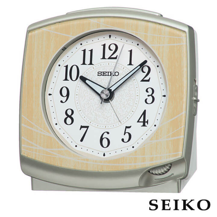 【お取り寄せ】セイコー セイコークロック SEIKO KR516A 時計 置時計 目覚まし時計 アナログ 北欧 おしゃれ 見やすい ベージュ 茶 ブラウン 白 ホワイト 子供 中学生 高校生 友達 娘 ギフト かわいい 誕生日プレゼント 国内正規品