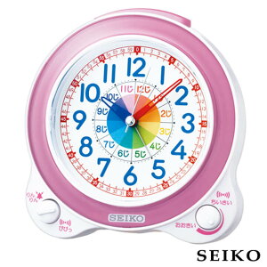 SEIKO セイコークロック 知育時計 国内正規品 KR887P キッズ ピンク 目覚まし 目覚し めざまし 置き時計 読み方 学習 勉強 初めて 入学祝い 卒園祝い 誕生日プレゼント 子供 女の子 小学生