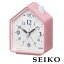 【お取り寄せ】セイコー SEIKO セイコークロック 時計 置時計 目覚まし時計 ネイチャーサウンド NR434P 鳥の鳴き声 アナログ ピンク 白 ホワイト レディース 娘 女の子 女子 クリスマスプレゼント 小学生 中学生 高校生 誕生日プレゼント 友達 ギフト おしゃれ 北欧 かわいい