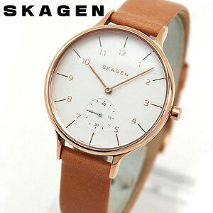 商品画像：ブランド腕時計通販の加藤時計店で人気のSKAGEN スカーゲン ANITA アニタ SKW2405 海外モデル レディース 腕時計 ウォッチ 革ベルト レザー クオーツ アナログ キャメル 北欧デザイン 誕生日 女性 ギフト プレゼント ブランド