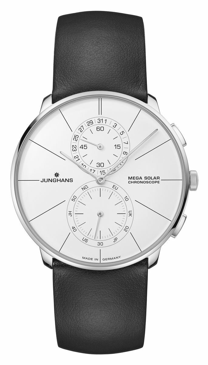 ユンハンス ビジネス腕時計 メンズ ユンハンス JUNGHANS 59 4200.00 マイスター ファイン クロノスコープ メガ ソーラー 39.5mm サファイアガラス 電波時計 国内正規品 腕時計