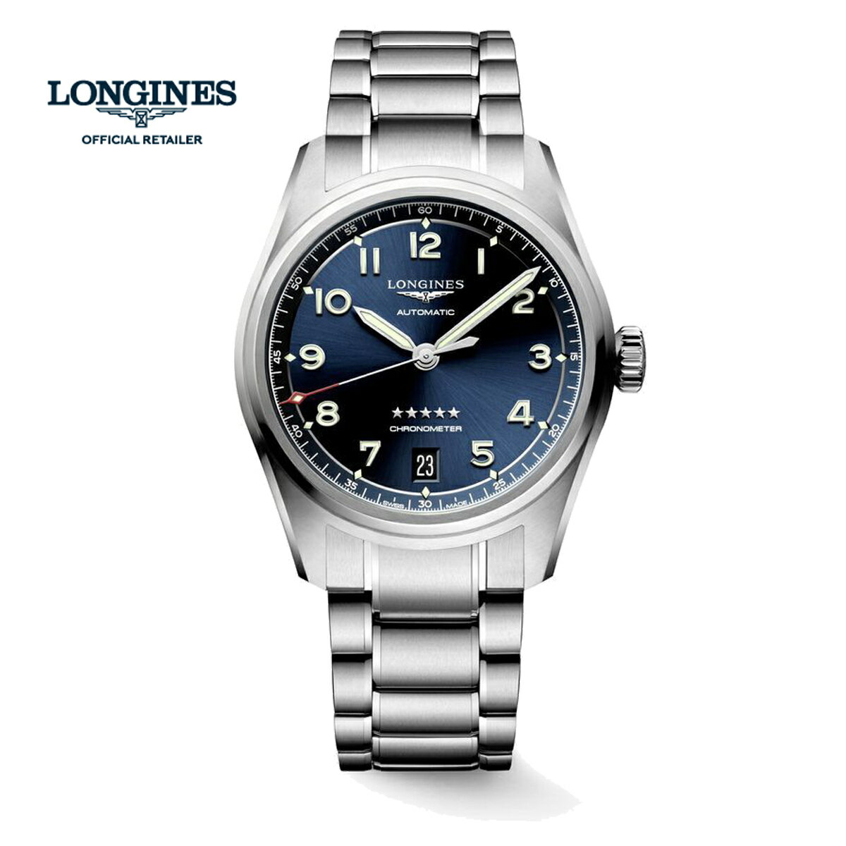 【2000円OFFクーポン★ブラックフライデー★11/27・1:59まで】 ロンジン LONGINES L3.410.4.93.6 ロンジン スピリット COSC認定クロノメーター 国内正規品 腕時計