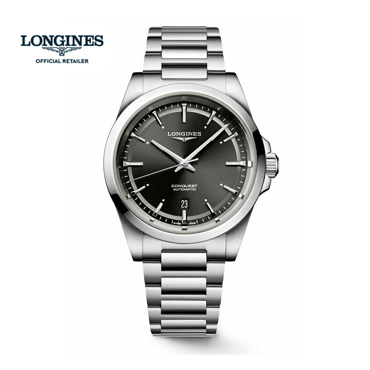 ロンジン 腕時計（メンズ） 【2000円OFFクーポン★スーパーSALE★6/11・1:59まで】 ロンジン LONGINES L3.830.4.52.6 コンクエスト 41mm 国内正規品 腕時計