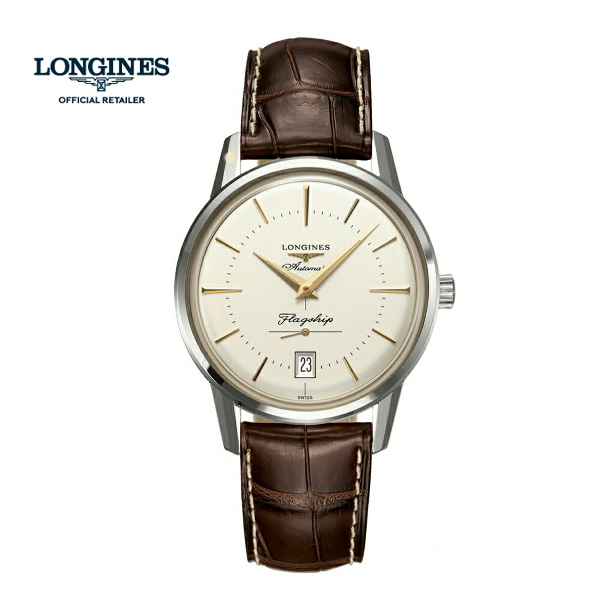 ロンジン 腕時計（メンズ） 【10%OFFクーポン★ファッションジャンル★5/21・9:59まで】 ロンジン LONGINES L4.795.4.78.2 フラッグシップ ヘリテージ 国内正規品 腕時計