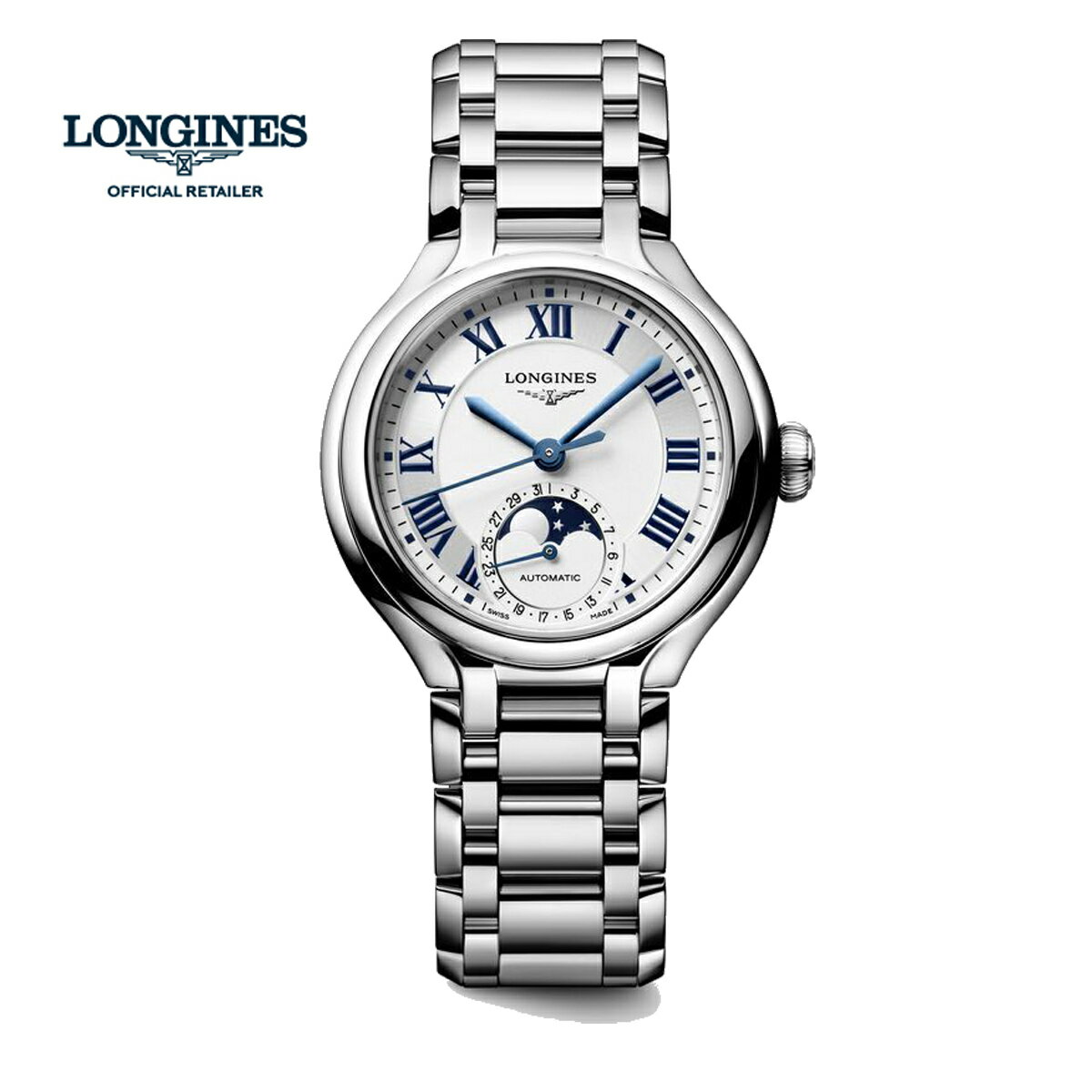 【2000円OFFクーポン★ブラックフライデー★11/27・1:59まで】 ロンジン LONGINES L8.126.4.71.6 ロンジン プリマルナ オートマチック ムーンフェイズ 34mm 国内正規品 腕時計