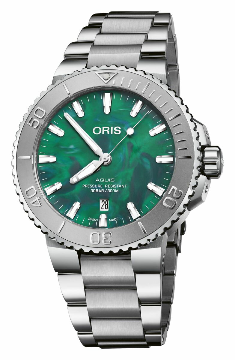 オリス 【10%OFFクーポン★ファッションジャンル★5/21・9:59まで】 オリス ORIS 01 733 7730 4137-07 8 24 05PEB アクイス デイト オリス X ブレスネット 43.5mm 国内正規品 腕時計