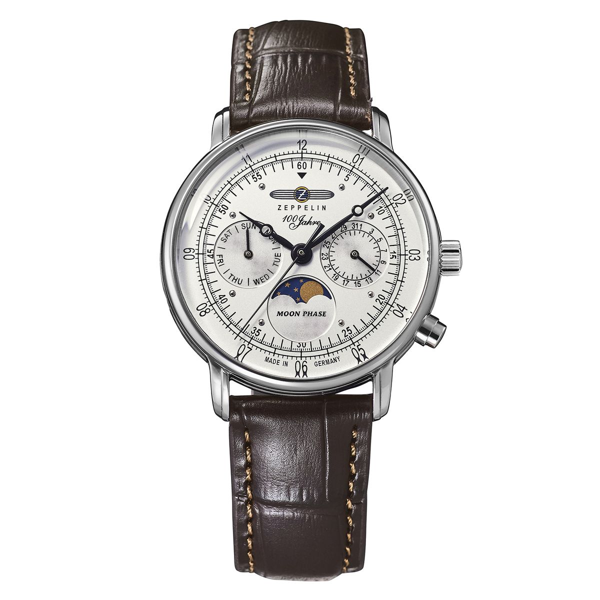 ツェッペリン ZEPPELIN 7635-1 100周年記念シリーズ クォーツ ムーンフェイズ 36mm 国内正規品 腕時計