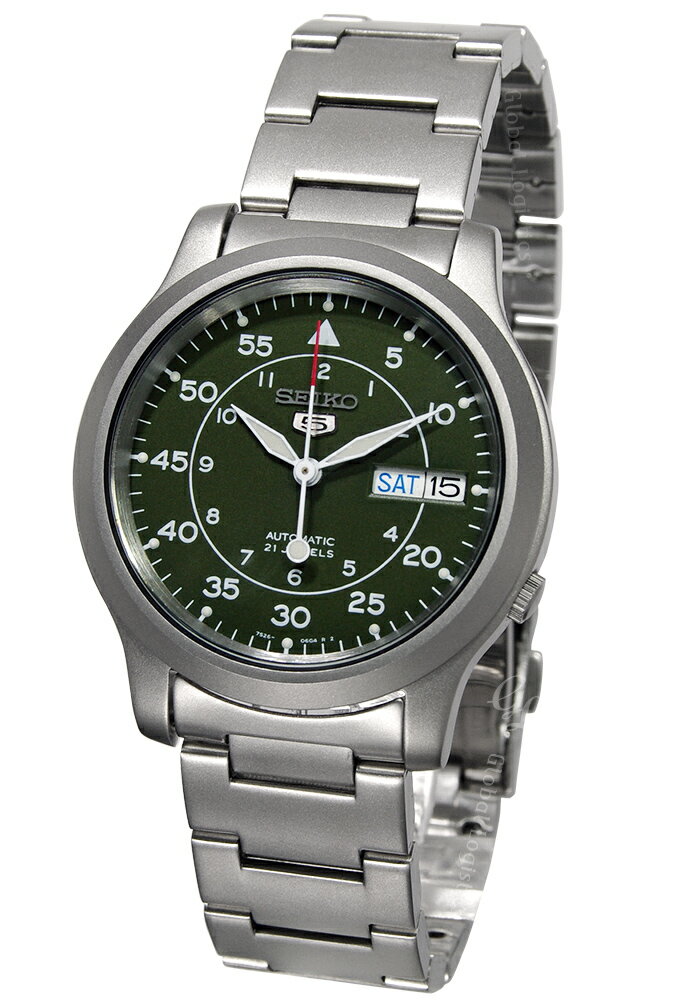 セイコーファイブ 腕時計（メンズ） [10年保証] [製造終了 希少海外モデル] [セイコーインポート] SEIKO 5 SNK805K1 セイコー ファイブ ミリタリー グリーン メタルベルト 自動巻き