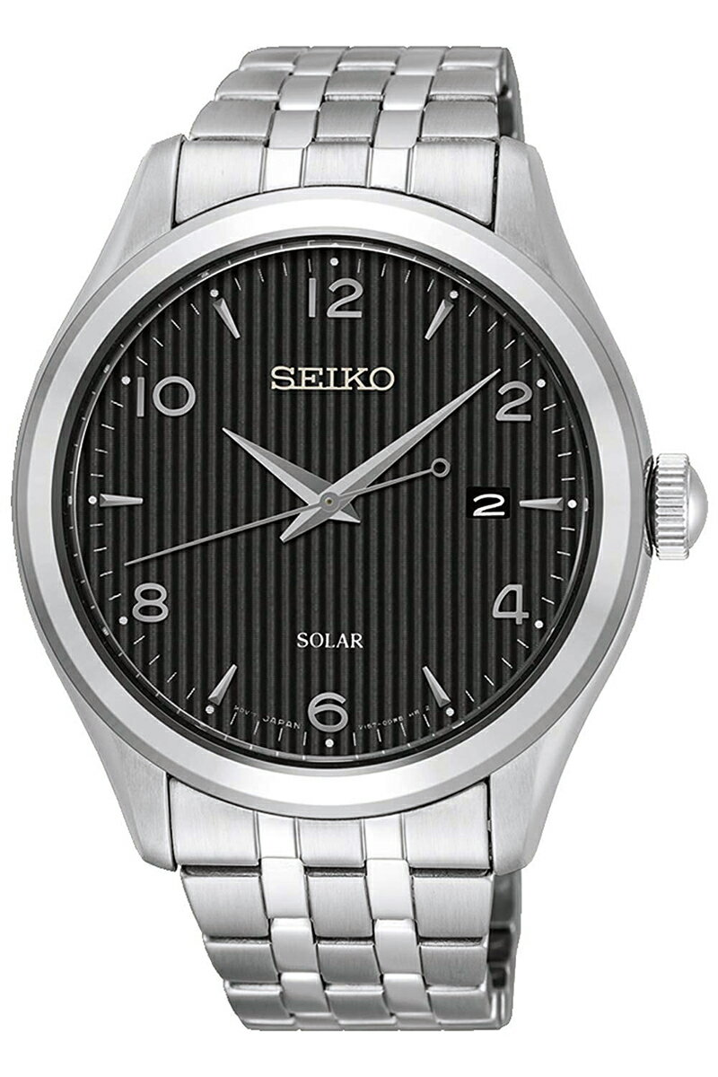 [10年保証] [製造終了 希少海外モデル] SEIKO SNE489P1 [セイコーインポート] セイコー ソーラー クオーツ 100m防水