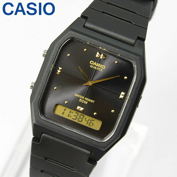 【3ヶ月保証】【専用BOXなし】CASIO カシオ チープカシオ チプカシ スタンダード ベーシック AW-48HE-1A 海外モデル メンズ レディース キッズ アナデジ クオーツ 腕時計 時計 ブラック 黒 誕生日プレゼント 男性 女性 バレンタイン ギフト