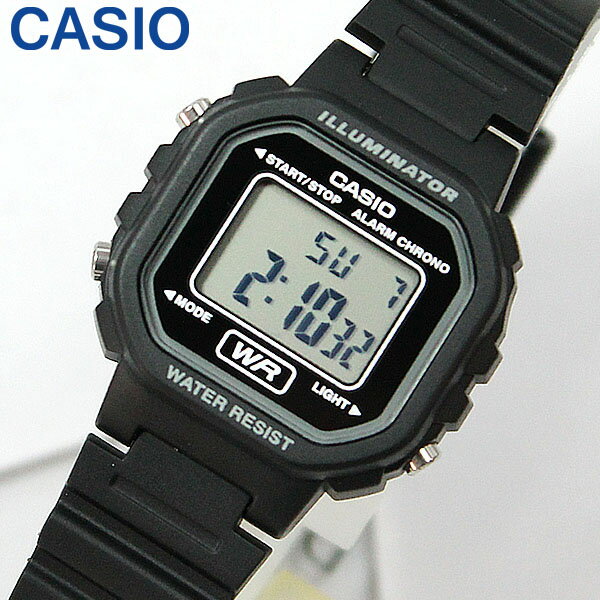 【3ヶ月保証】CASIO チープカシオ チプカシ チープcasio スタンダード LA-20WH-1A 海外モデル レディース キッズ 子供 腕時計 時計 デジタル 黒 ブラック 時計 誕生日プレゼント 女性 ギフト