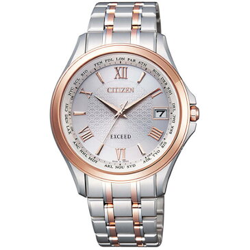 シチズン エクシード エコドライブ 電波 ソーラー電波時計 CB1084-51A CITIZEN citizen eco-drive EXCEED ユーロス 腕時計 ソーラー メンズ チタン ピンクゴールド 誕生日プレゼント 男性 彼氏 旦那 夫 ギフト