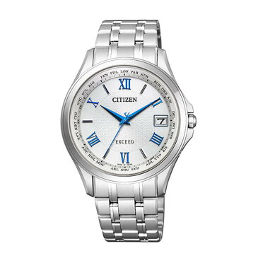 シチズン エクシード エコドライブ 電波 ソーラー電波時計 CB1080-52B CITIZEN citizen eco-drive EXCEED ユーロス 国内正規品 腕時計 ソーラー メンズ 腕時計 チタン シルバー ブルー 青 時計 見やすい 誕生日プレゼント 男性 彼氏 旦那 夫 友達 息子 ギフト