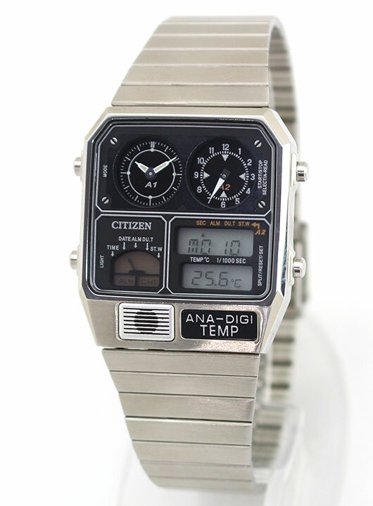 シチズンコレクション レコードレーベル アナデジテンプ 限定モデル 復刻 腕時計 メンズ メタル CITIZEN COLLECTION RECORD LABEL ANA-DIGI TEMP JG2101-78E シルバー 国内正規品 時計 誕生日プレゼント