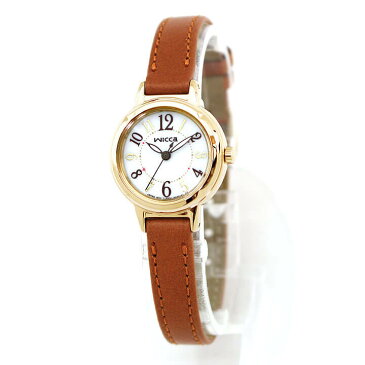 シチズン ウィッカ ソーラーテック KP3-627-10 国内正規品 CITIZEN wicca 腕時計 ブラウン ゴールド ホワイト レディース レザー 女子 中学生 高校生 誕生日プレゼント 女性 彼女 友達 ギフト