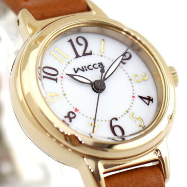 シチズン ウィッカ ソーラーテック KP3-627-10 国内正規品 CITIZEN wicca 腕時計 ブラウン ゴールド ホワイト レディース レザー 女子 中学生 高校生 誕生日プレゼント 女性 彼女 友達 ギフト