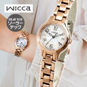 【お取り寄せ】シチズン ウィッカ 時計 ソーラー カレンダー アナログ メタル ピンクゴールド 銀 シルバー CITIZEN Wicca KH4-963-13 ...