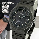 シチズン アテッサ CITIZEN ATTESA 光発電エコ・ドライブ電波時計 ダイレクトフライト ACT Line Black Titanium? Series CB3045-61E エコドライブ ソーラー カレンダー 多機能 腕時計