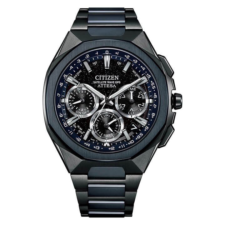 シチズン アテッサ CITIZEN ATTESA Blue Universe Collection エコ・ドライブGPS衛星電波時計 ダブルダイレクトフライト ACT Line CC4106-74E ソーラー 電波時計 チタン メタル ブラック ブルー 限定モデル 国内正規品 メンズ 腕時計