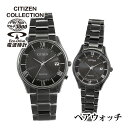 シチズン コレクション AS1064-53E ES0004-51E NIGHT COLOUR EDITION ペアウォッチ 腕時計 エコドライブ電波 ソーラー電波 アナログ メタル 黒 ブラック オールブラック CITIZEN COLLECTION 夫婦 カップル おそろい ペアグッズ
