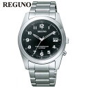 【お取り寄せ】シチズン レグノ ソーラーテック 電波 カレンダー アナログ メタル 銀 シルバー 黒 ブラック CITIZEN REGUNO RS25-0481H 腕時計 国内正規品 メンズ