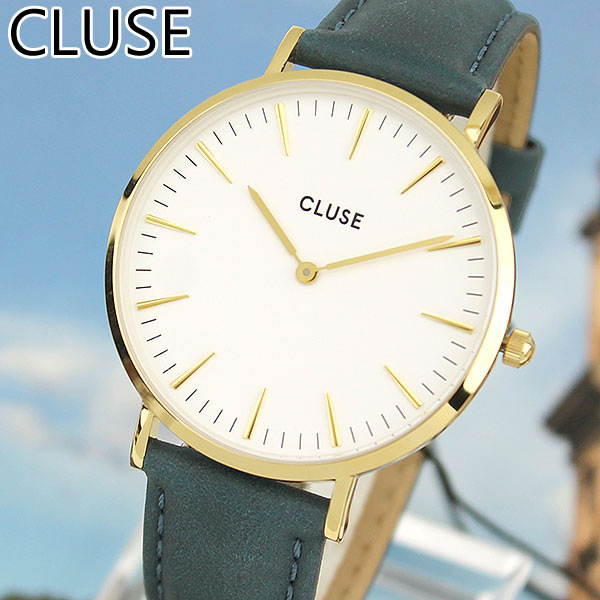 CLUSE クルース La Boheme ラ・ボエーム CL18416 海外モデル レディース 腕時計 ウォッチ 38mm 革ベルト レザー クオーツ カジュアル アナログ 青 ネイビー 誕生日プレゼント 女性 卒業祝い 入学祝い 就職祝い ギフト