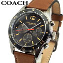 COACH コーチ 14602070 メンズ 腕時計 革ベルト レザー ブラック 黒 ブラウン 茶色 誕生日プレゼント 男性 クリスマス ギフト 海外モデル【クリスマス早割対象】