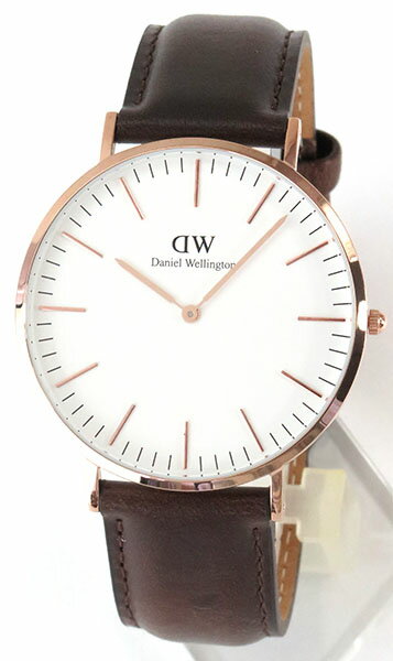 Daniel Wellington ダニエルウェリントン 時計 おしゃれ 北欧ブランド 40mm メンズ レディース 腕時計 レザーベルト ピンクゴールド ローズゴールド 0109DW 並行輸入品 バレンタイン 誕生日プレゼント 男性 彼氏 旦那 女性 彼女 友達 ギフト アウトレット格安通販　バレンタイン　人気　ランキング