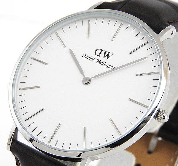 Daniel Wellington ダニエルウェリントン 40mm 0211DW 海外モデル メンズ レディース 腕時計 北欧 男女兼用 ユニセックス 革ベルト レザー 銀 シルバー ペア バレンタイン ホワイトデー お返し 誕生日プレゼント 女性 彼女 女友達 ギフト ギフト格安通販　バレンタイン　人気　ランキング