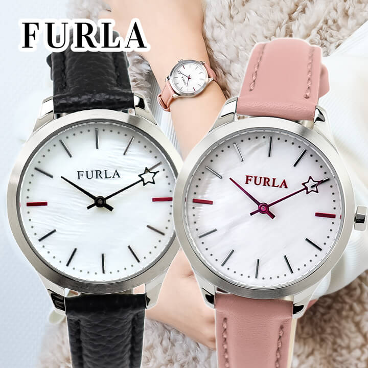 フルラ ギフト FURLA フルラ 腕時計 レディース ライク アナログ 革ベルト レザー ピンク 黒 ブラック 時計 LIKE 中学生 高校生 誕生日プレゼント 女性 彼女 ギフト ブランド