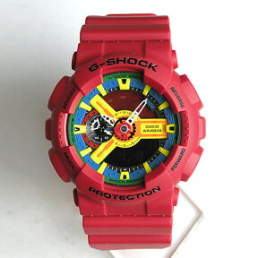 CASIO カシオ G-SHOCK Gショック ジーショック gshock GA-110FC-1A 海外モデル 腕時計 メンズ 防水 アナログ デジタル アナデジ クレイジーカラーズ 赤 レッド イエロー ビックフェイス 商品到着後レビューを書いて3年保証 誕生日プレゼント 男性 卒業祝い ギフト