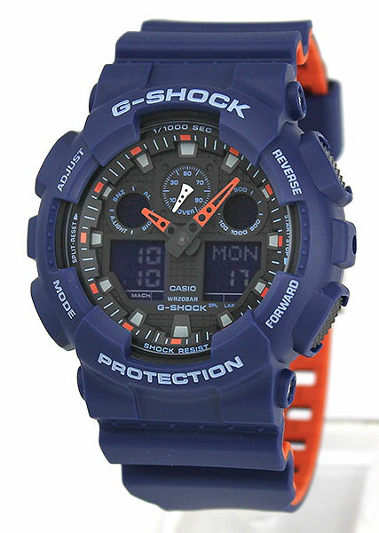 BOX訳あり CASIO カシオ G-SHOCK Gショック ジーショック アナデジ メンズ 腕時計 防水 時計 SPECIAL COLOR GA-100L-2A クオーツ ミリタリー 青 ブルー 海外モデル 商品到着後レビューを書いて3年保証 バレンタイン 誕生日プレゼント 男性 彼氏 旦那 夫 社会人 友達 ギフト格安通販　バレンタイン　人気　ランキング