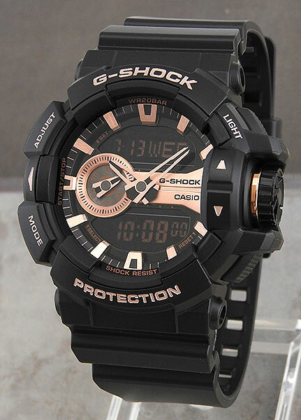 BOX訳あり CASIO カシオ G-SHOCK Gショック ジーショック GA-400GB-1A4 海外モデル メンズ 腕時計 防水 ウレタン クオーツ アナログ デジタル アナデジ 黒 ブラック 金 ピンクゴールド バレンタイン 誕生日プレゼント 男性 彼氏 旦那 夫 社会人 友達 ギフト格安通販　バレンタイン　人気　ランキング