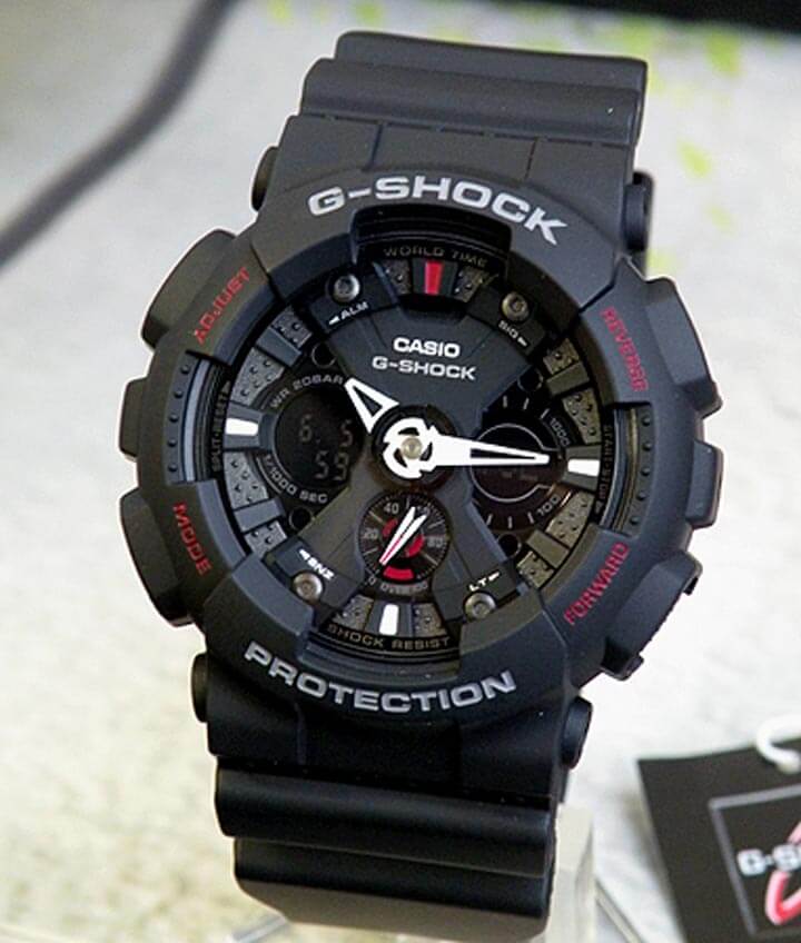 CASIO カシオ gshock GA-120-1A海外モデル 腕時計 メンズ 時計 多機能 防水 カジュアルアナログ デジタル アナデジ G-SHOCK Gショック 黒 ブラック ビックフェイス バレンタイン 誕生日プレゼント 男性 彼氏 旦那 夫 社会人 友達 ギフト格安通販　バレンタイン　人気　ランキング