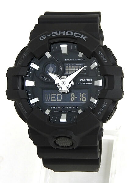 CASIO カシオ G-SHOCK Gショック ジーショック メンズ 腕時計 防水 ウレタン バンド 黒 ブラック 多機能 クオーツ アナログ デジタル GA-700-1B 海外モデル 商品到着後レビューを書いて3年保証 バレンタイン 誕生日プレゼント 男性 彼氏 旦那 夫 社会人 友達 ギフト格安通販　バレンタイン　人気　ランキング