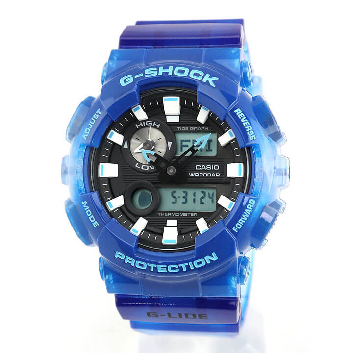 CASIO カシオ G-SHOCK Gショック ジーショック G-LIDE Gライド GAX-100MSA-2A メンズ 腕時計 防水 ウレタン アナログ 青 ブルー スケルトン バレンタイン 誕生日プレゼント 男性 彼氏 旦那 夫 社会人 友達 ギフト アウトレット 見やすい格安通販　バレンタイン　人気　ランキング