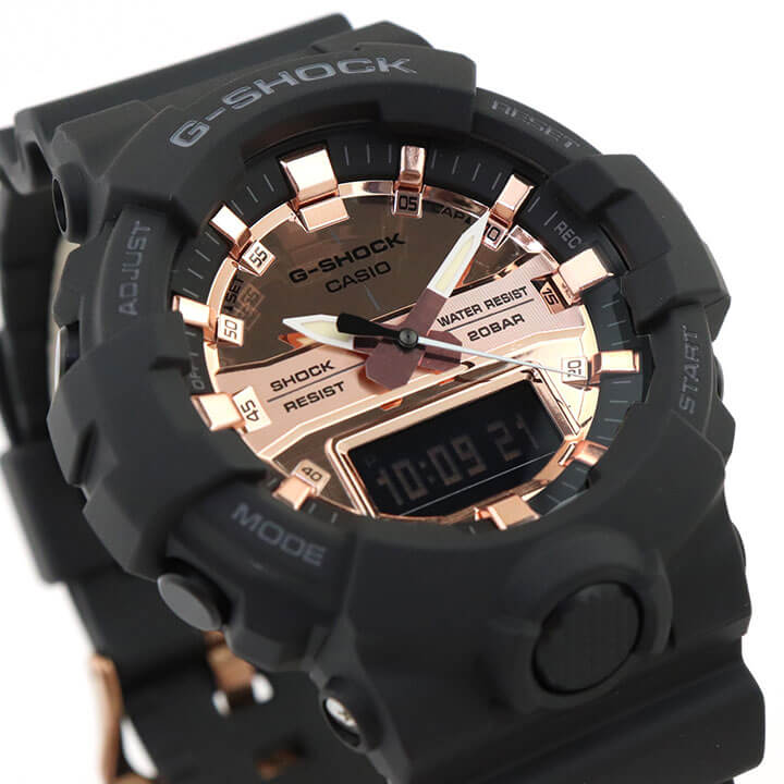 CASIO カシオ G-SHOCK Gショック ジーショック ブラック 黒 ローズゴールド メンズ 腕時計 時計 防水 アナログ カジュアル スポーツ 多機能 ウレタン GA-800MMC-1A バレンタイン 誕生日プレゼント 男性 彼氏 旦那 夫 社会人 友達 ギフト 海外モデル アウトレット格安通販　バレンタイン　人気　ランキング