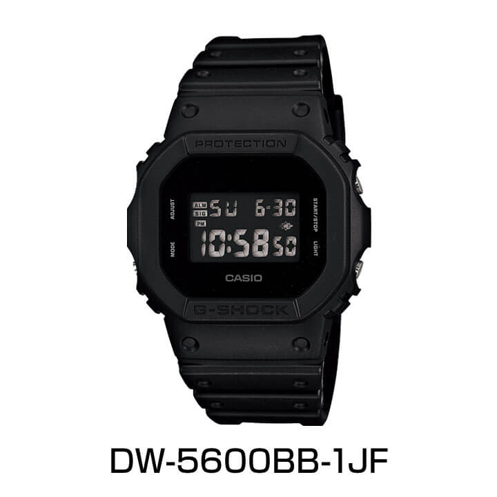 G-SHOCK Gショック ジーショック DW-5600BB-1JF DW-5600UBB-1JF ブラック オールブラック 黒 ORIGIN ソリッドカラーズ Solid Colors スクエア デジタル 四角 国内正規品 カシオ 腕時計 防水 時計 メンズ CASIO