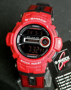 CASIO カシオ G-SHOCK Gショック ジーショック メンズ 腕時計 防水 時計 GD-200-4 赤 レッド 海外モデル 高輝度LEDバックライト 誕生日プレゼント 男性 バレンタイン ギフト