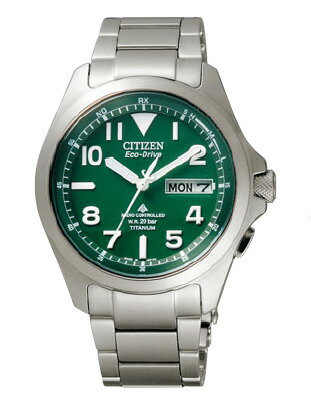 CITIZEN シチズン PROMASTER プロマスター チタン エコドライブ電波時計 LAND ランド PMD56-2951 グリーン メンズ 腕…