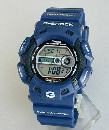 激安Gショック格安モデル CASIOカシオG-SHOK GSHOCK ジーショック ガルフマン メンズ 腕時計時計 G-9100-2DR 青 ブルー 海外モデル タイドグラフ・ムーングラフ搭載 誕生日プレゼント 男性 バレンタイン ギフト