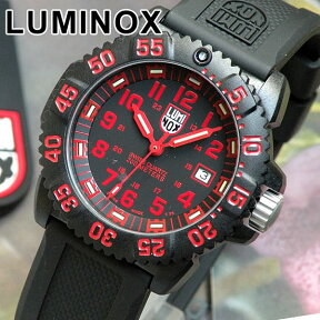 LUMINOX ルミノックス Navy SEALs ネイビーシールズ ラバー ベルト 3050シリーズ No.3065 カラーマークシリーズ レッド 赤 海外モデルミリタリー メンズ 腕時計 時計 誕生日プレゼント 男性 バレンタイン ギフト